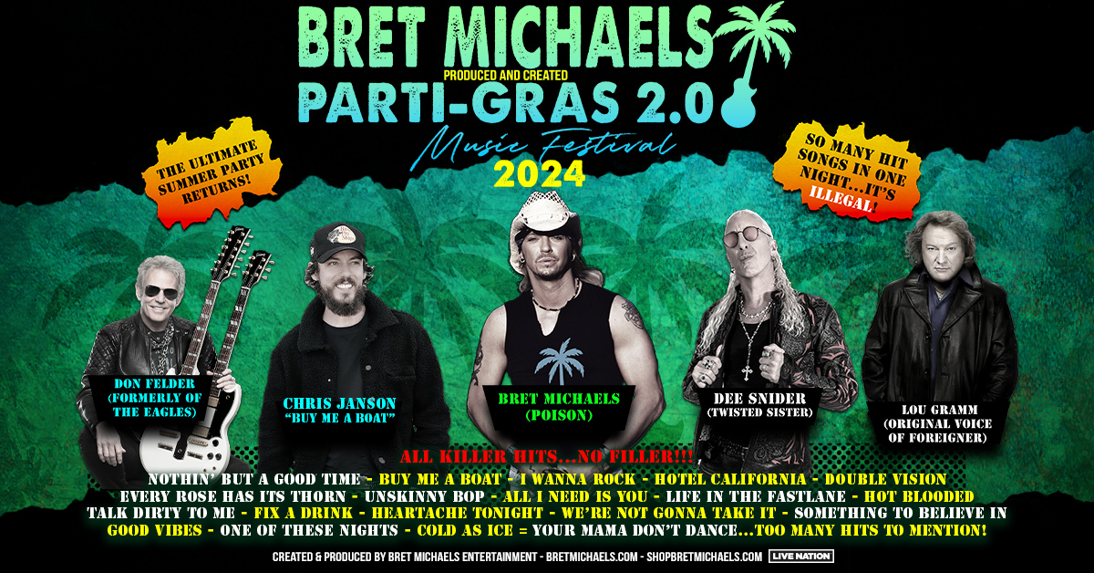 BRET MICHAELS PRODUCED PARTIGRAS 2.0 2024 DATES ANNOUCED