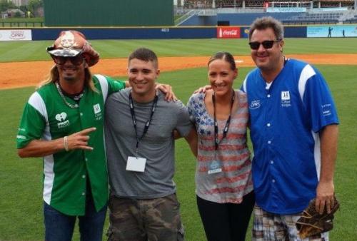 Bret Michaels & Vince Gill with honorees at that City of Hope Charity Softball Game, CMA Fest 2015